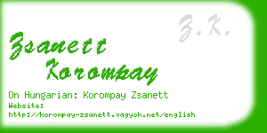 zsanett korompay business card